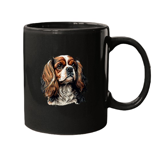 Funny Cavalier King Charles Spaniel Cute 4 Mugs