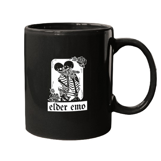 Elder Emo Funny Emo Music Fan Scene Alternative 90s Kids Pun 15 Mugs