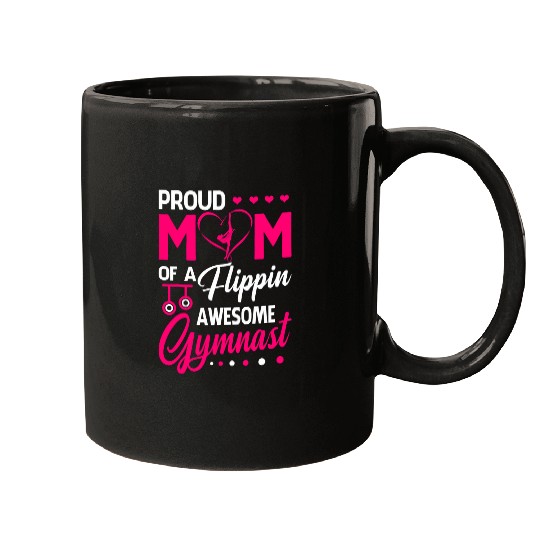 gymnastics mom proud mom of a flippin awesome gymnast Mugs