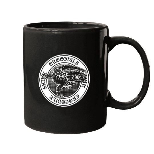 Red Eye Crocodile Skink Tattoo Style Reptile Keeper Mugs