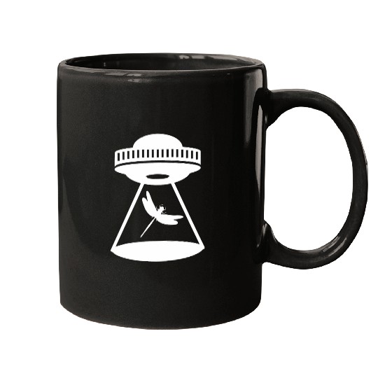 Dragonfly Abduction Alien Spaceship Space Insect Bug Mugs