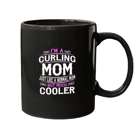 Womens Curling Mom Cute Sporting Mom Gift Mugs