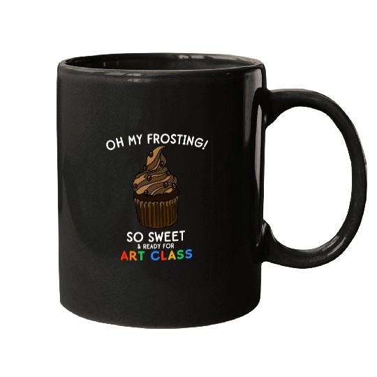 Art Class Back to School Cupcake Funny Cute Girls Artist Mugs