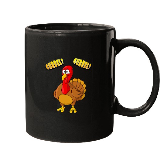 Colourful Turkey Funny Gubbel Gubbel Mugs