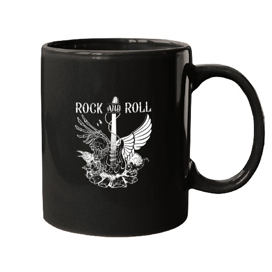 Guitarist Rock And Roll Musical Instrument Guitar Mugs