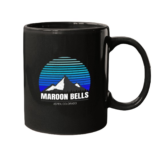 Hiking Hiker Maroon Bells Colorado Bluebird Day Aspen CO Hike Mugs