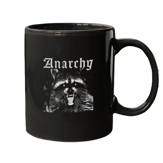 Raccoon Pet Anarchy Raccoon Trash Racoon Rebel anarchist ungovernable Mugs