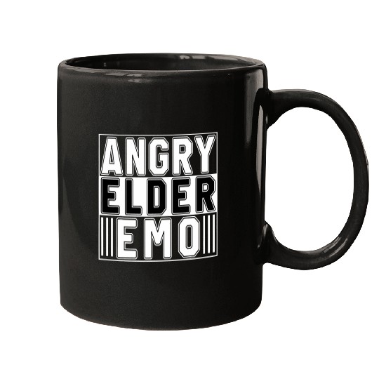 Angry Elder Emo Funny Emo Music Fan Scene Alternative 90s 21 Mugs
