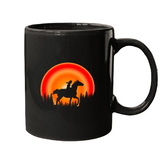 Horse Lover Horseback Equestrian Whisperer Retro Girl Mugs