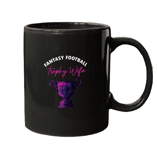 Womens Fantasy Football Trophy Wife Funny Draft Party Mugs