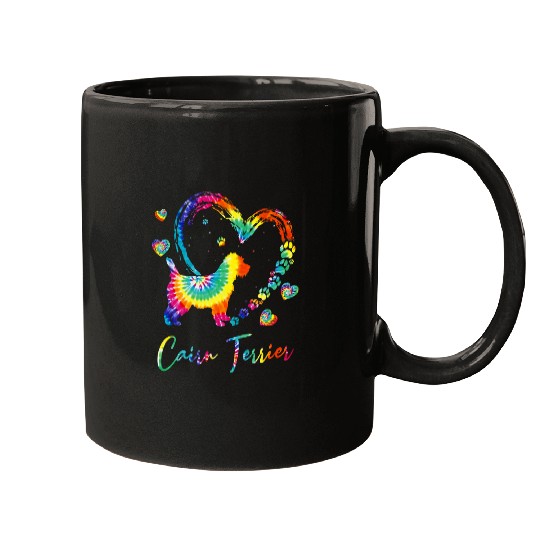 Cairn Terrier Tie Dye Rainbow Dog Lover Gift Mugs