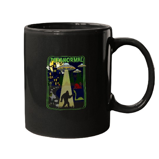 Paranormal bigfoots Loch Ness Mothman Aliens Funny Cryptid Mugs