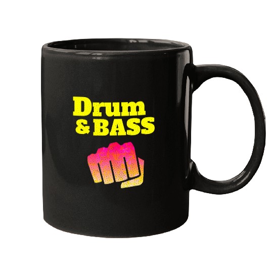 Drums Drummer and Bass Junglist DnB Music Liquid EDM Drums Mugs