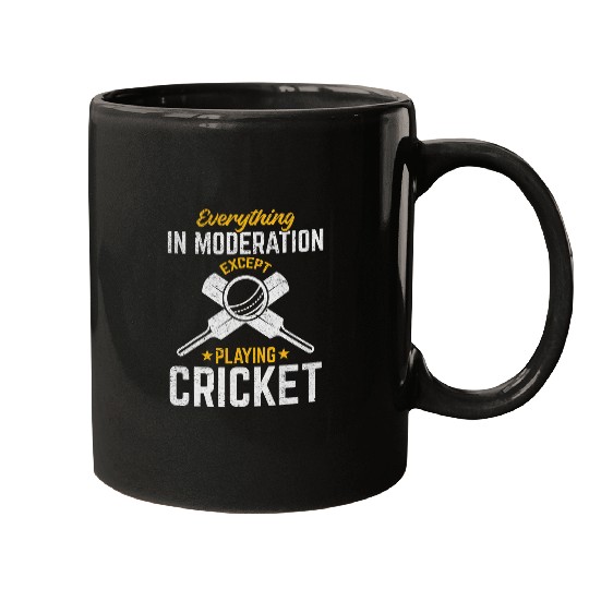 Cricketing Everything in moderation except playing Cricket Mugs