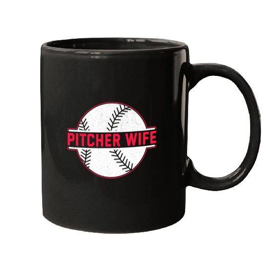 Baseball Pitcher Wife Player Softball Themed Batter Mugs