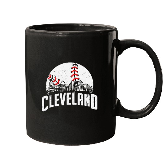 Baseball art apparent horizon Retro agitate Mugs