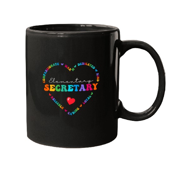 Cute Elementary Secretary Appreciation Back to School Mugs