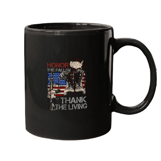 Us Flag Honor The Fallen Memorial Day 4Th Of July Mugs