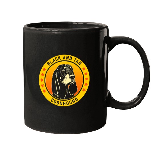 Black and Tan Coonhound Dog Lover design Mugs