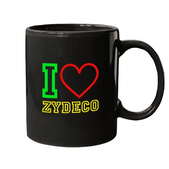 Afrocentric Colors I Love Zydeco Creole Music and Festivals Mugs