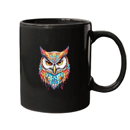 Owl Pet Color Tie Dye Viking Valhalla North Myths Mugs