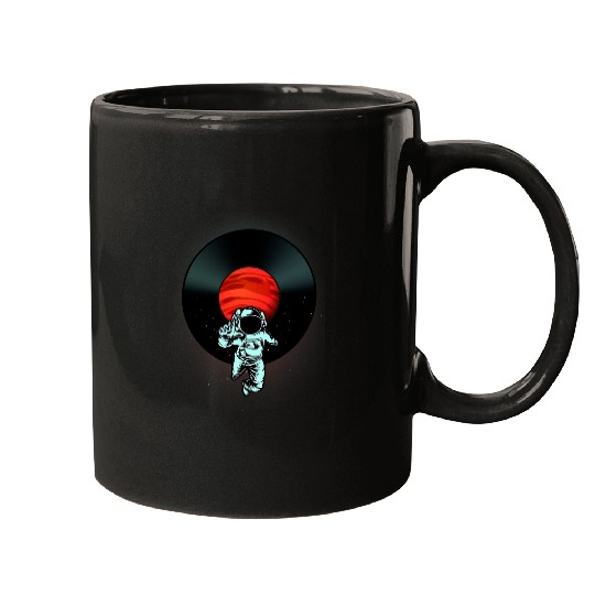 Astronaut mars music disc outer Space art lovers gift Mugs