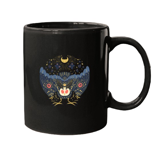 Owl Pet Celestial Owl Mothman Cryptid Wings Astrology Stars Space Mugs