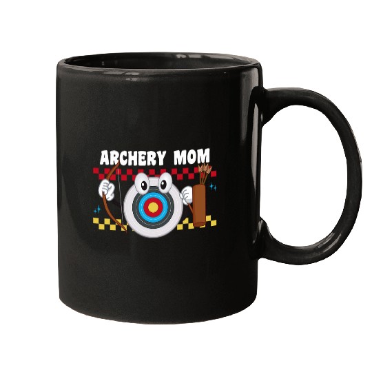 Archery mom of archer retro mascot bow arrow hunter target Mugs