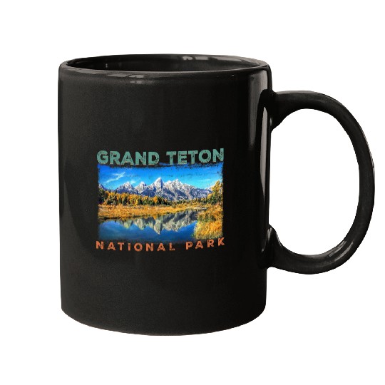 Retro Grand Teton National Park Wyoming Est 1929 Hiking 1 Mugs