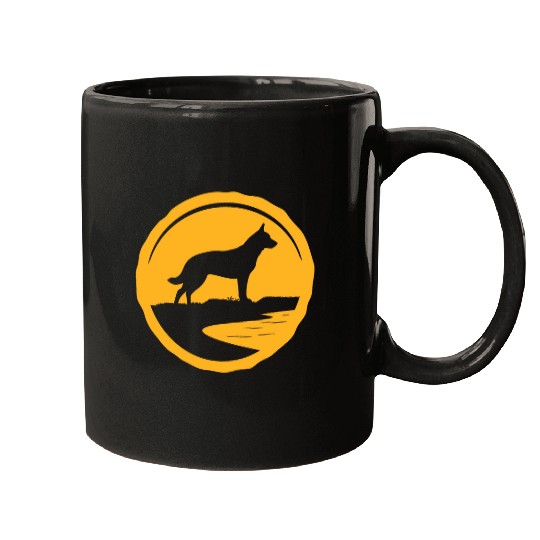 Australian Heeler Cattle Dog Retro 3 Mugs