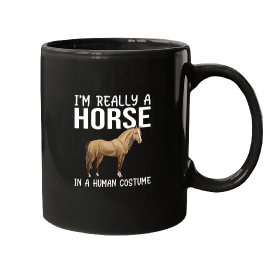 Horse Lover Im Really A Horse In A Human Costume Halloween 2 Mugs
