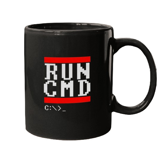 Run CMD Computer Geek Mugs