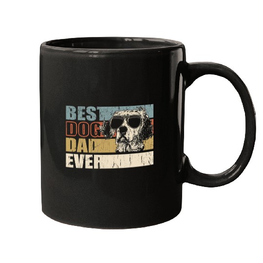 bests Dog Dad Ever funny glasses English Setter retro Mugs