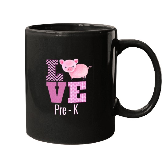 Love PreK Pigletss PreKindergarten Teacher Back To School Mugs