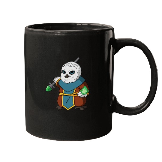 Owl Pet Warlock Owl RPG Gaming Funny Nerdy Geeky Gamer Mugs