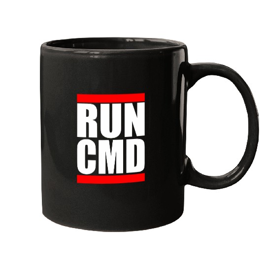 Run CMD Funny Software Developer Programmer 1 Mugs