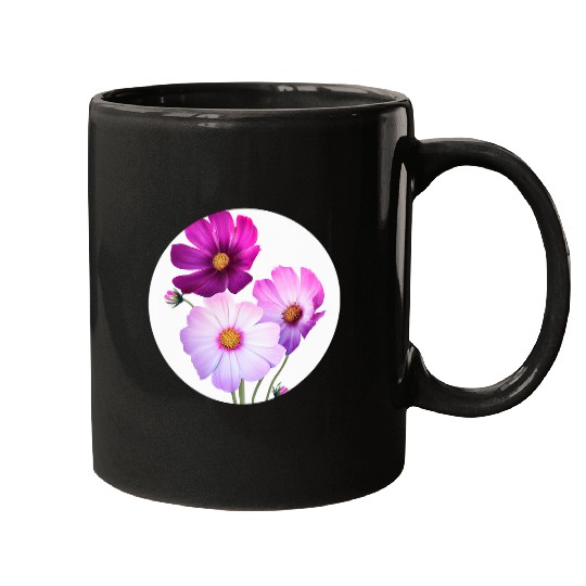 Daisy Flowers 4 Mugs