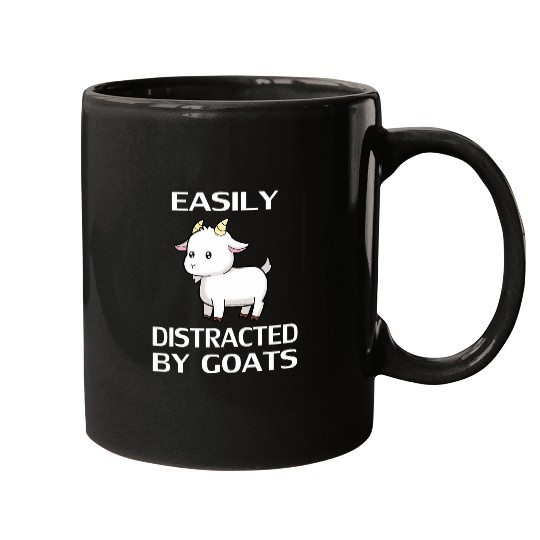 Goats Lover Easily Distracted By Goats Women Men Farm Animal Farmer 21 Mugs
