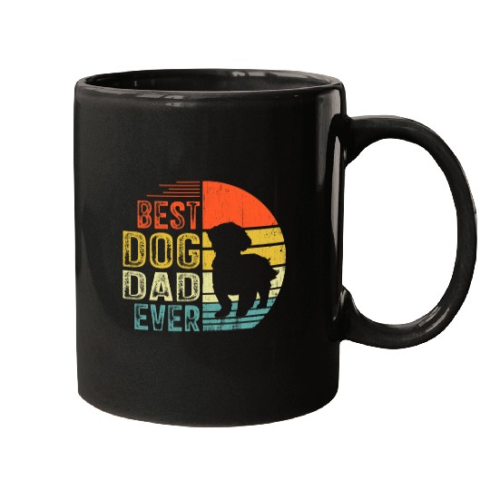 Mens vintages Shih Tzu bests Dog Dad Ever Fathers Day Mugs
