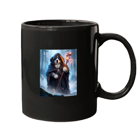 Bernese Mountain Dog Wizard Funny Magic 1 Mugs