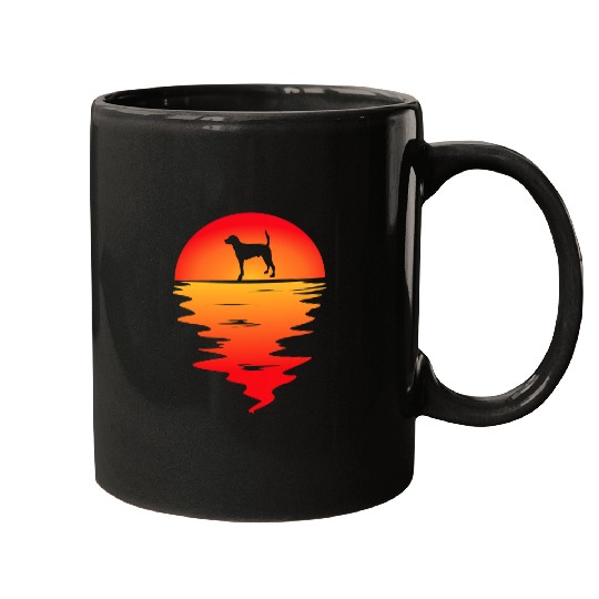 Sunset English Foxhound Mugs