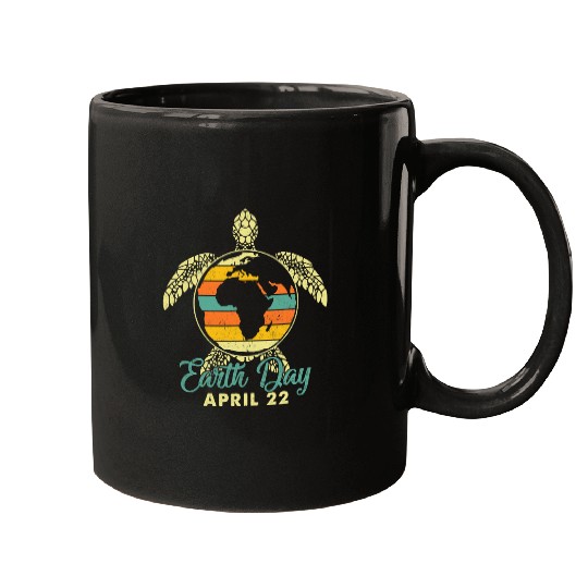 Turtle Pet Planet Lover Earth Day Save Our Oceans Vintage Mugs