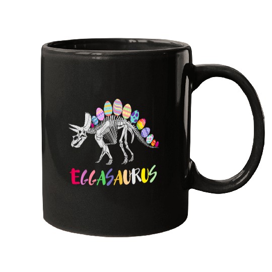 eggasaurus stegosaurus egg dinosaur happy easter day 1 Mugs