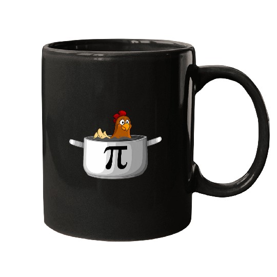 Chicken Pot Pie Math Lover Math and Chickens Pi day Pie Day Mugs