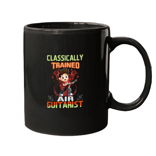 Classically Trained Air Guitarist Musician in Training Mugs