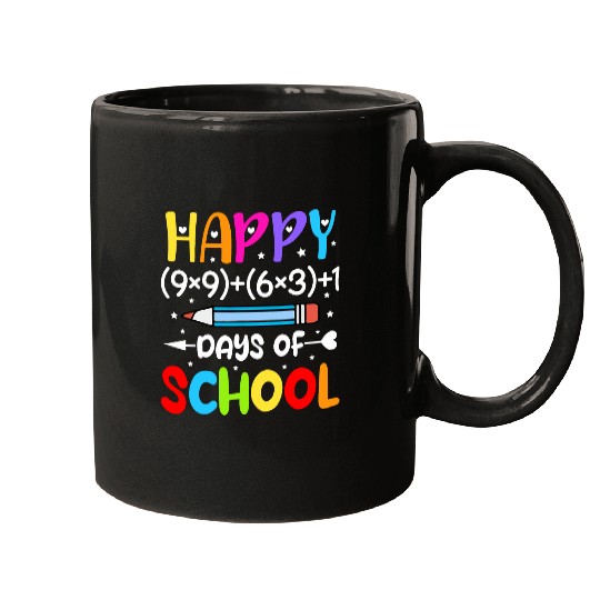 Happy 100th Day of School Math Teacher Kids 100 Days Mugs