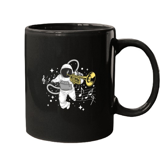 Trumpet Lover Astronaut Trumpet Player Trumpeter Marching Band Mugs