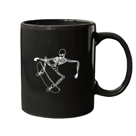 Skeletons Skulls Skateboard cool Skeletons skater birthday gift Skull Mugs