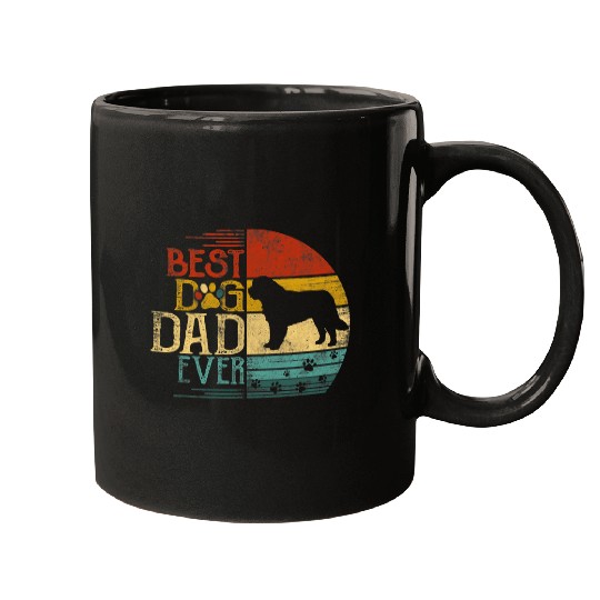 Mens bests Dog Dad Ever Bernard vintages Fathers Day Mugs