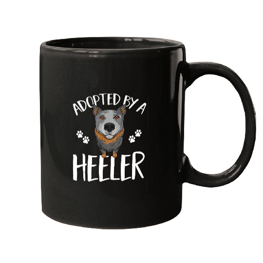 Adopted By A Heeler Blue Heeler Australian Cattle Dog Mugs